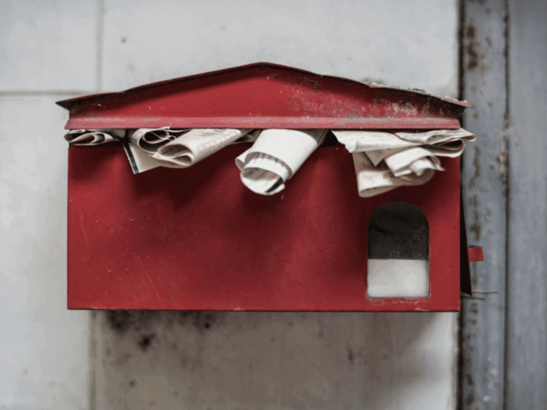 Übervoller Briefkasten