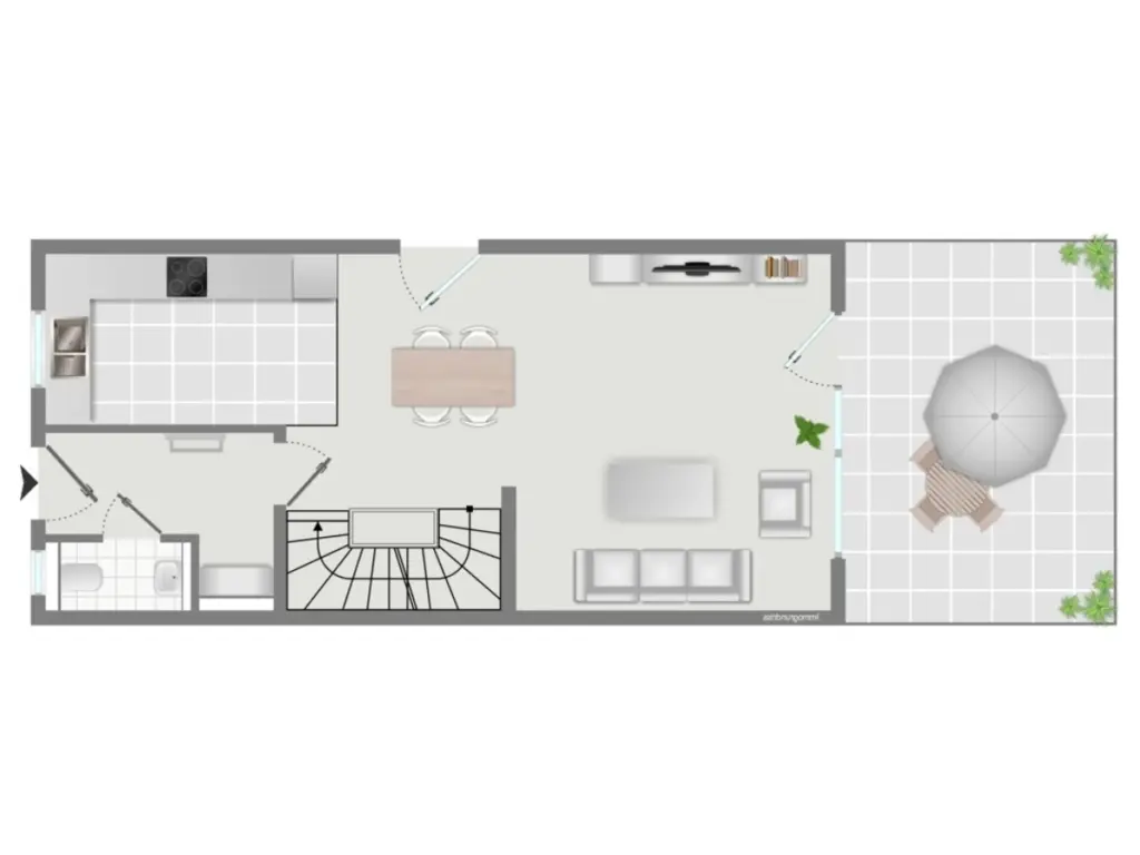 Erdgeschoss - Reiheneckhaus