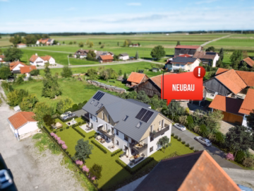 Luftbild SCHORENBACH HOF - Lebensqualität auf einer Ebene: Barrierefreies Wohnen im Ortsteil Buchloe – Honsolgen