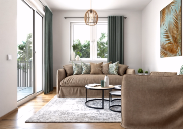 Wohnbeispiel Wohnzimmer - Zuhause ankommen – Barrierefrei wohnen im Ortsteil Buchloe – Honsolgen