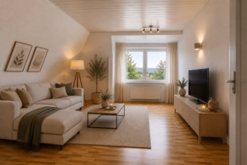 Wohnzimmer DG Einrichtungsbeispiel - Raum für Generationen, Ideen und Lebensqualität – Ihr neues Zuhause mit Pool & Einliegerwohnung!