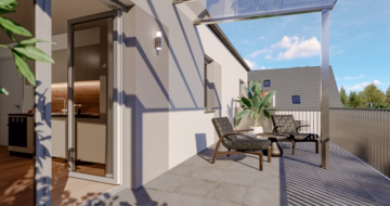 Wohnbeispiel Dachterrasse - Geborgenheit trifft Unabhängigkeit – Wohnen in einer 2-Zimmer-Wohnung mit Betreuung