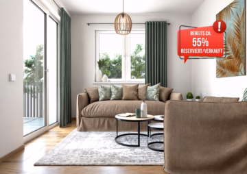 Wohnbeispiel Wohnbereich - 2-Zimmer-Wohnung mit West-Loggia: Genießen Sie die Ruhe in Ihrem neuen Zuhause!