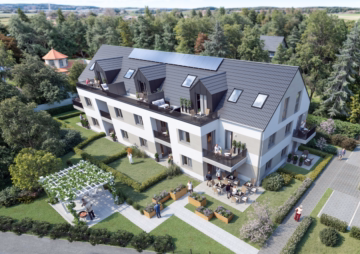 MAURER HOF Luftbild - Zukunftsträchtiger Neubau – Niedrigenergie – TOP Konzept – Betreutes Wohnen – kleine Wohnanlage