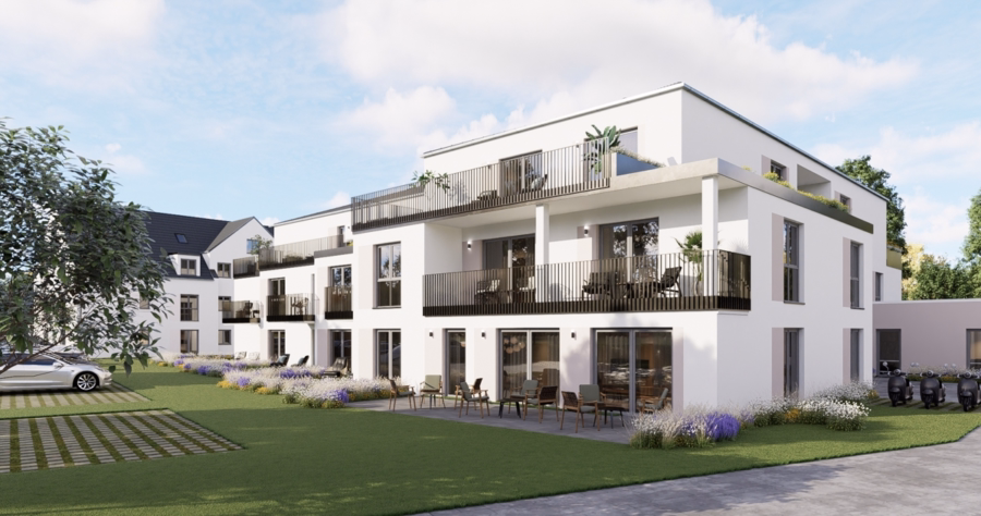 Ansicht Gebäude - „Betreutes Wohnen ab 55 Jahren oder 50 % Behinderung“ – Moderne 2-ZKB in ruhiger Lage von Türkheim