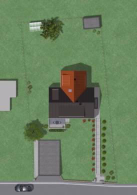 Visualisierter Lageplan Bestandsimmobilie - Architektur trifft Lage – Grundstück mit Altbestand für anspruchsvolle Bauherren in Neusäß/ Schlipsheim