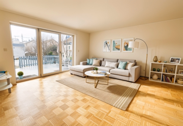 Wohnzimmer Wohnbeispiel - Familienfreundliches Reiheneckhaus in ruhiger Lage mit effizientem Grundriss