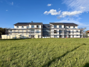 aktueller Bautenstand - Erstbezug – Wohlfühlen über den Dächern: 2-Zimmer-Wohnung mit Dachterrasse im Betreuten Wohnen!