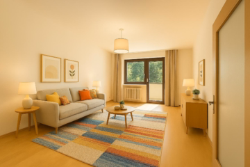 Wohnzimmer Einrichtungsbeispiel - **SOFORT VERFÜGBAR: Wohlfühlen oder investieren – Süd-Balkon, Stellplatz, gefragte Wohnlage!**