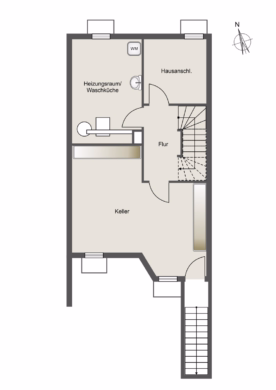 Grundriss KG - Vermietet: SÜDSEITEN-TRAUM! Reiheneckhaus mit Garten, Balkon & DG-Ausbau!