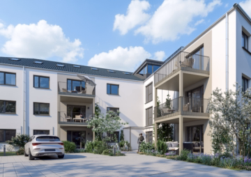 Eingangseite - 2-Zimmer-Wohnung im Betreuten Wohnen mit Westausrichtung und Blick über Augsburg-Pfersee