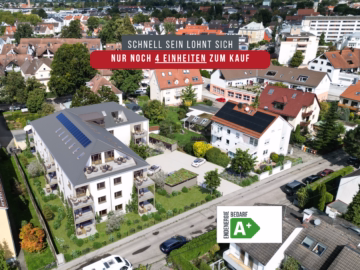 Luftbild - Eingangseite - HOHE NACHFRAGE: Wohnen Sie über den Dächern von Augsburg im Betreuten Wohnen mit Dachterrasse