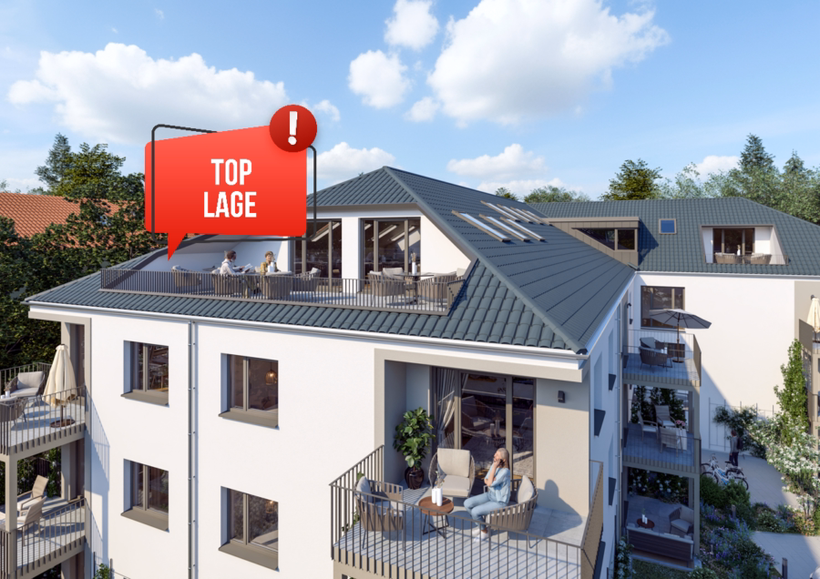 Dachterrasse Begegnungsstätte - Über den Dächern von Augsburg: Ihr neues Zuhause im Betreuten Wohnen mit Traumterrasse