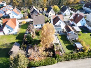 Luftansicht - Grundstück mit Altbestand in Schwabmünchen