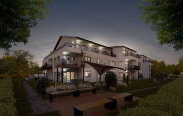 Beispielbild Außenansicht bei Nacht - Hoch hinaus: 2-ZKB-Dachgeschosswohnung mit Dachterrasse – Erstbezug im Betreuten Wohnen!