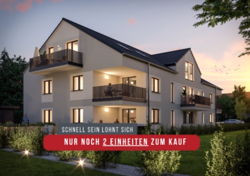 Abendansicht - 3-Zimmer-Dachgeschoss-Wohnung in kleiner Wohnanlage mit Süd-West-Ausrichtung